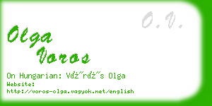 olga voros business card